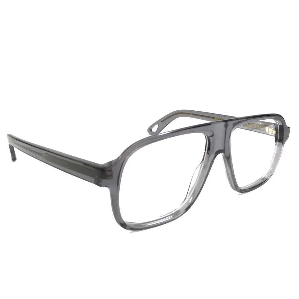 Alfred Kerbs Eyeglasses Frames LUCIO GY Shiny Clear Gray Aviator 59-15-145